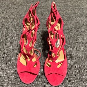 Jimmy Choo Vibrant Pink Cutout Heels